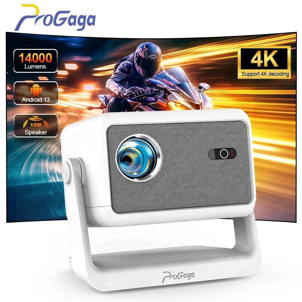 PROGAGA PG370 MAX Проектор 4K 1080P 700 ANSI люмен EU Plug