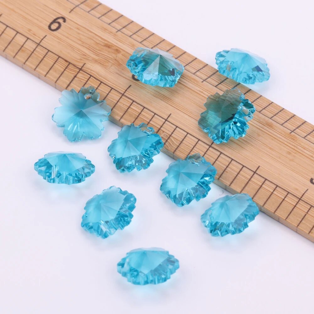 Стеклянные бусины-снежинки Weargolsil 14 мм 10 шт.