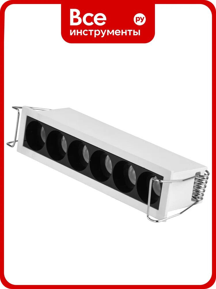 Св-к встр. ST luce белый LED 1х7W 3000K 550Lm Ra 24 IP20 L125xW30xH36 170-240VV ST762.532.07