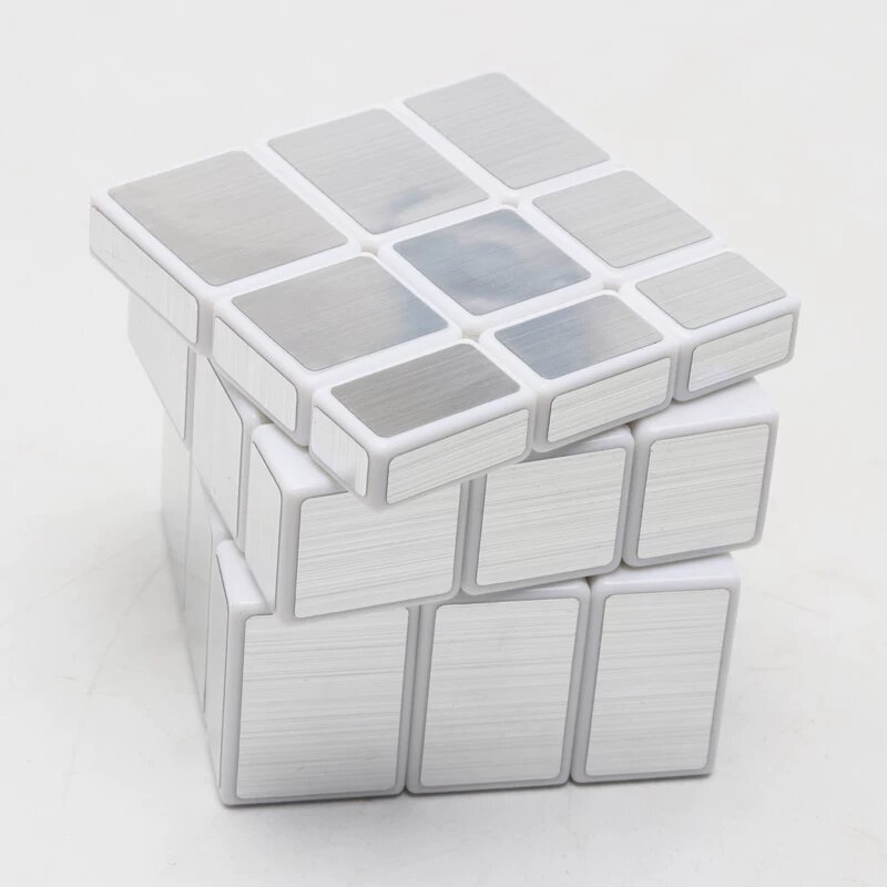 Зеркальный кубик 3x3 серебристый цвет профессиональная головоломка