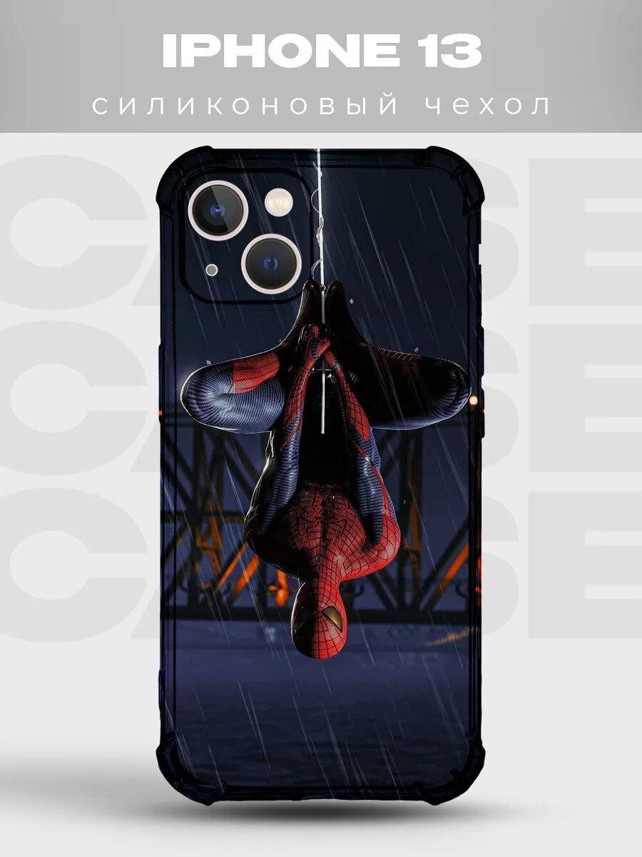 Чехол на iPhone 13 Человек-паук марвел spiderman комикс