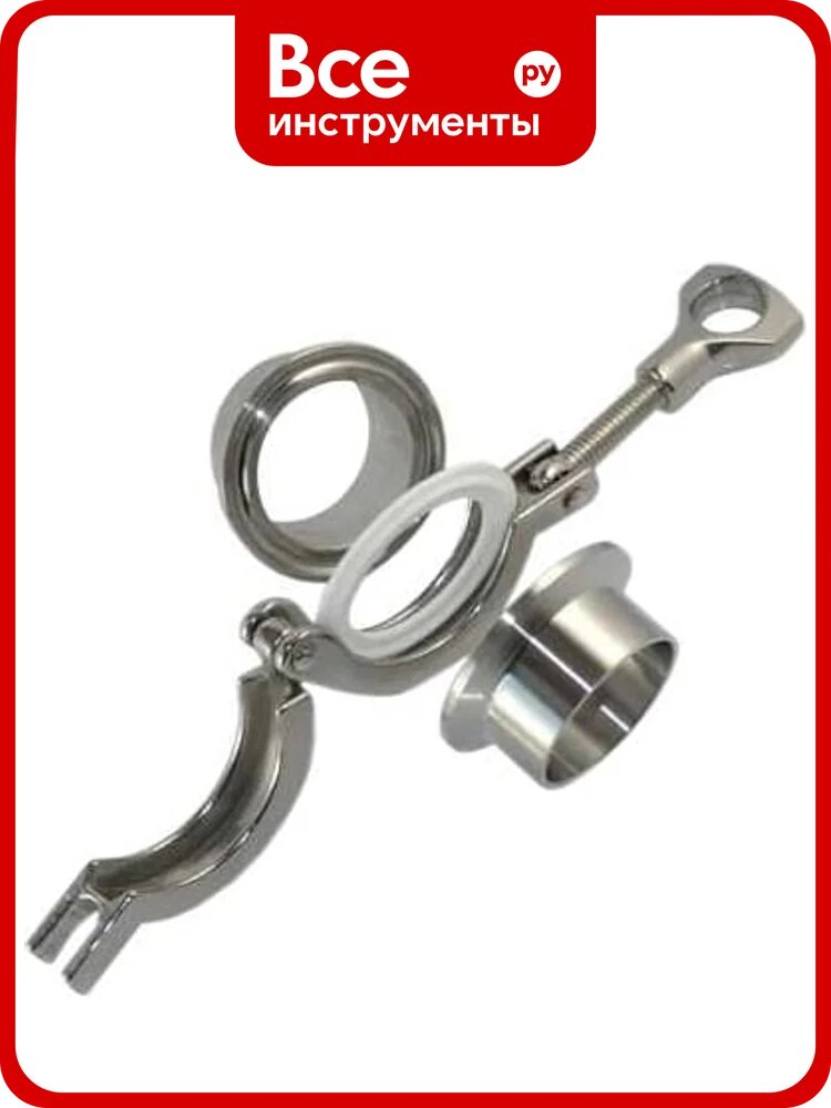 Clamp соединение в сборе NEWKEY DIN 32676, Silicon, AISI 304, DN25 (28мм) NK-CLPCSil25/4