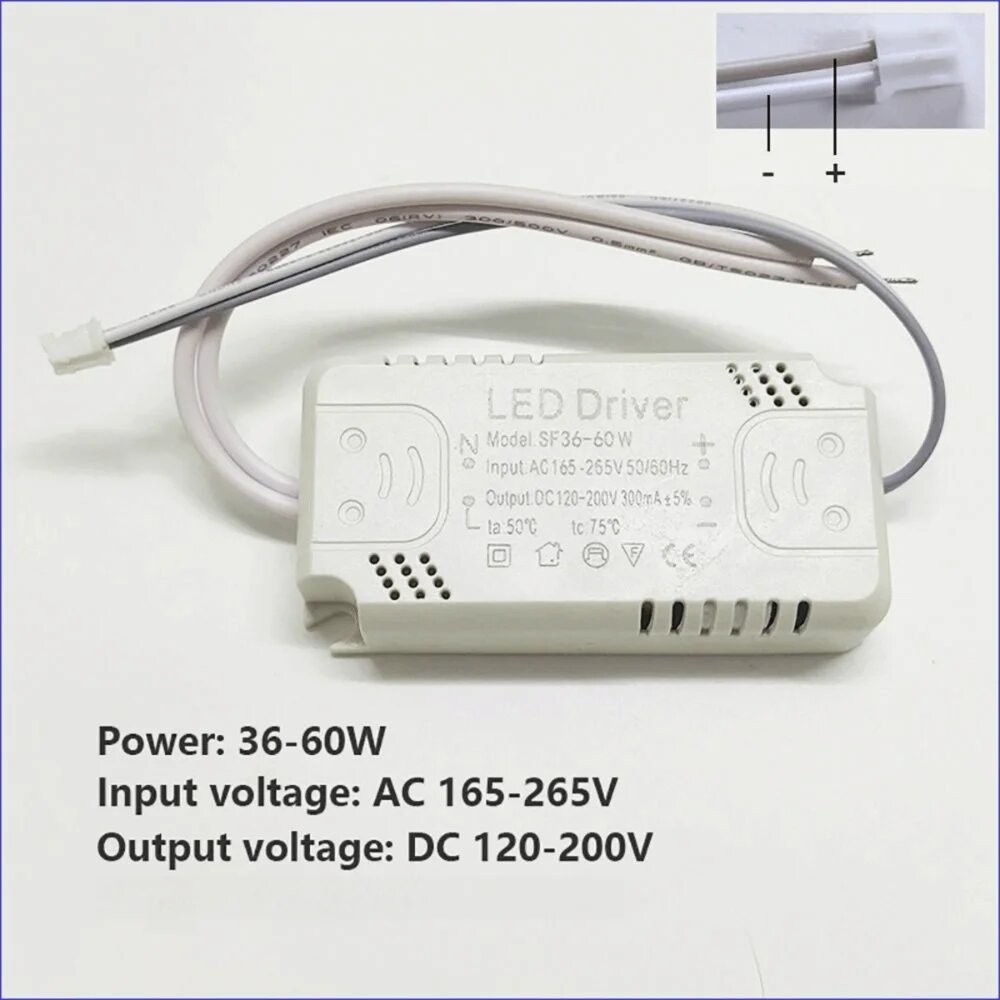 LED Driver 36-60W AC165-265V DC120-200V