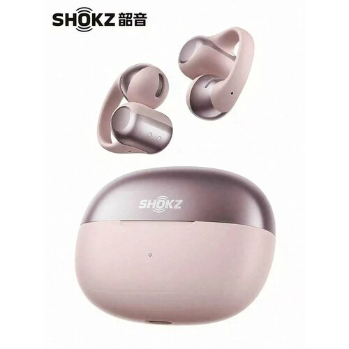 фото Спортивные наушники shokz opendots one e310 с зажимом для ушей pink розовые