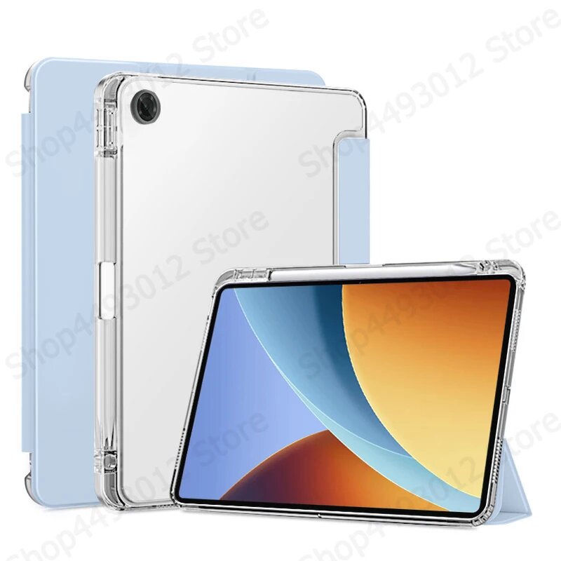 Чехол для Redmi Pad 2, голубой, из искусственной кожи