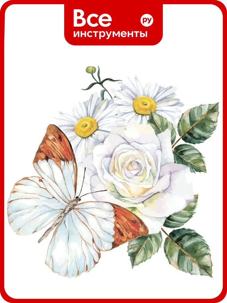 Тканевая, Melodia, шторка для ванны Melodia della vita 180х200 см Бабочка MZ-138 20910, 180х200см, нержавеющей стали