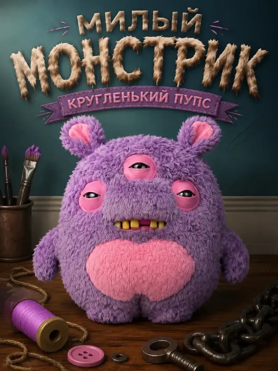 Fuggler Милые зубастые монстры, серия «Большие упругие гиганты» — Бегемот 38cm