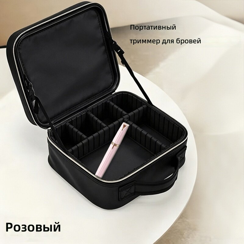 Портативный электрический триммер для бровей, розовый, перезаряжаемый, USB-зарядка, для удаления волос на лице и теле, эргономичный дизайн, легкий и компактный для путешествий