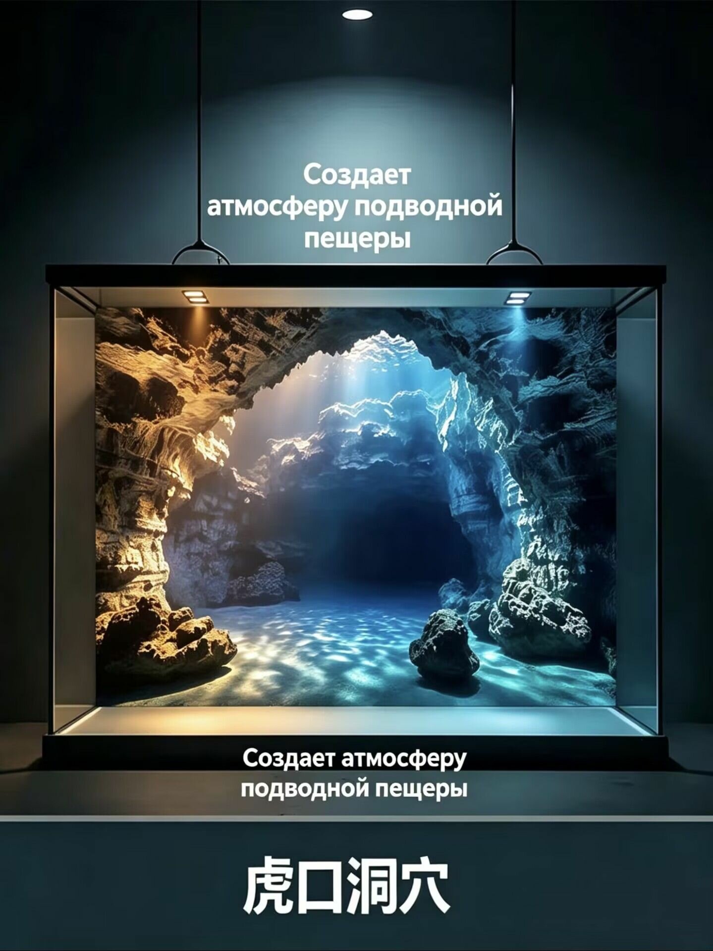Фон для аквариума, Декорация для аквариума/террариума 80x40см для аквариумных рыбок для рептилий
