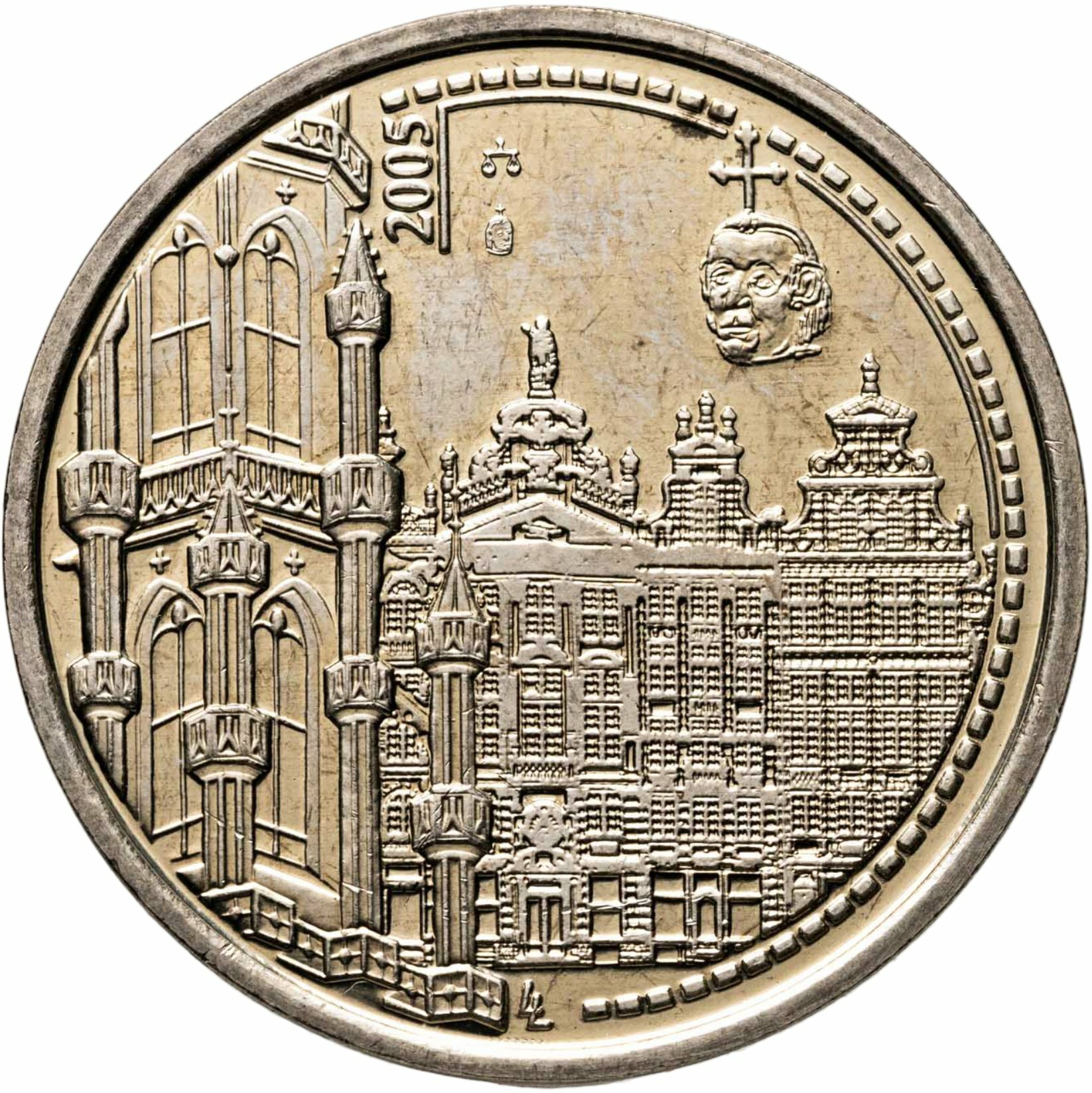 Жетон "Всемирное наследие - Гран-Плас в Брюсселе" 2005