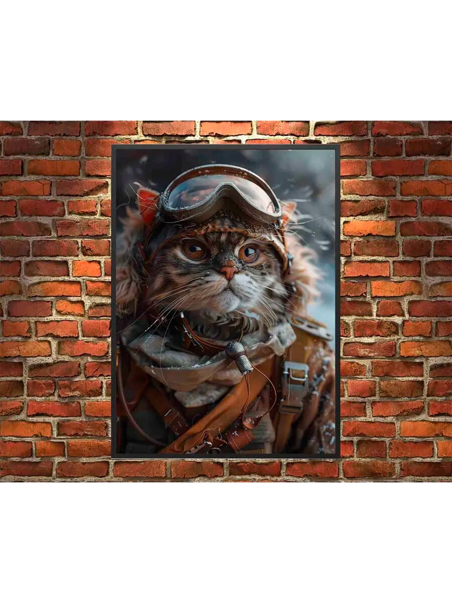 Гималайский кот-солдат 2, Плакат 30x42см