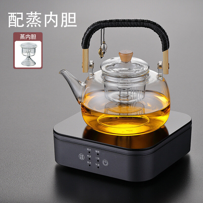 Zhengming Tang Q9 1300Вт электрическая керамическая плита с стеклянным чайником и рыбой-счастьем, тихая домашняя модель