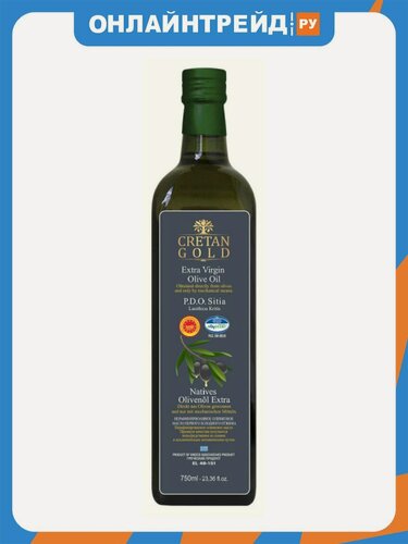 Изображение товара Масло оливковое Cretan Gold EV P.D.O. SITIA, 750 мл, стекло