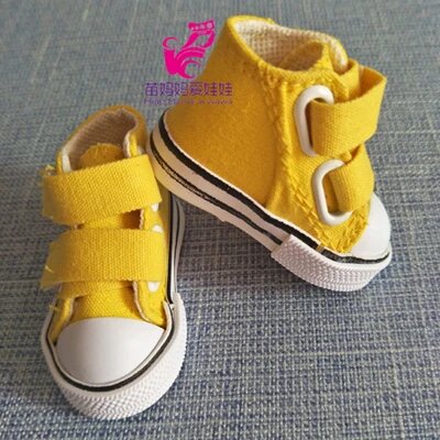 Кроссовки из ткани для куклы BJD 1/4 7,5 см Желтый, Yellow A