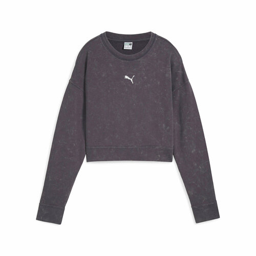 фото Свитшот puma dare to relaxed washed crew, размер m, , серый