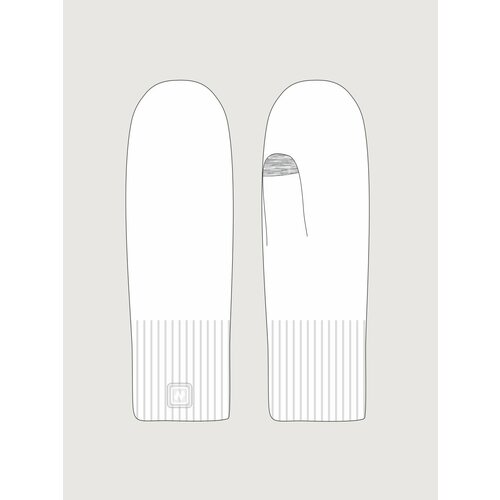фото Варежки nikastyle для девочек, размер 16-17, белый