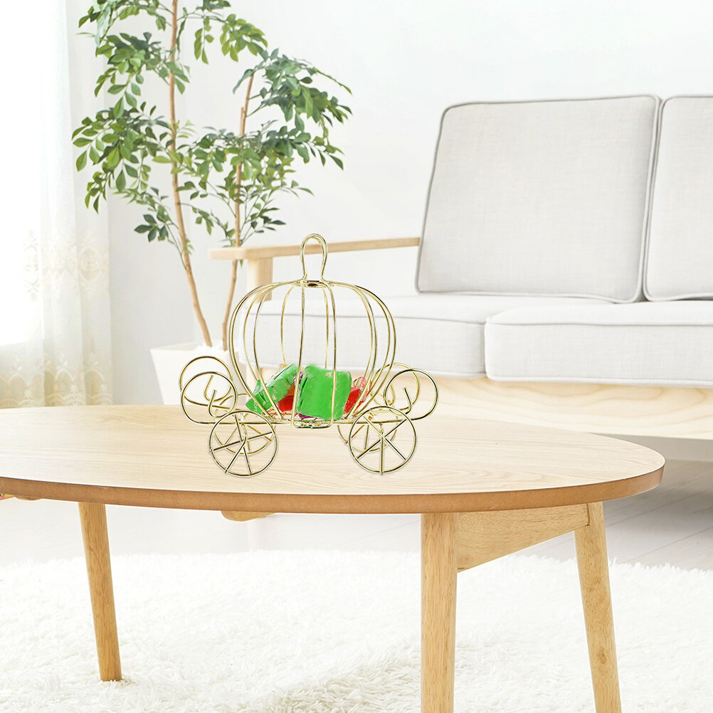 Коробка Для Конфет В Форме Кабины Тыквы 3шт Золотой Цвет 12X10X7Cm Декор Для Свадьбы И Праздников