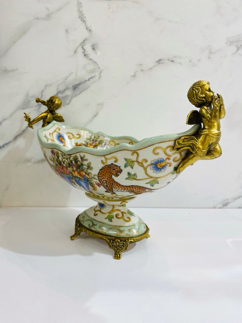 Чаша декоративная фарфор Casaentera 32х14х21 см CE04-31G2672/D457EC/HX1944