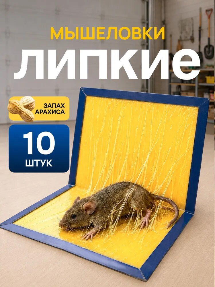 Клеевая ловушка от мышей и крыс, набор 10 шт.