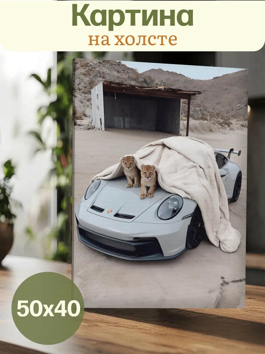 Картина 40х50 Порш Porsche 911 Эстетика Статус Стиль