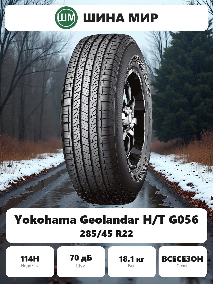 Шина Yokohama Geolandar H/T G056 285/45 R22 114H Всесезонная Нешипованная
