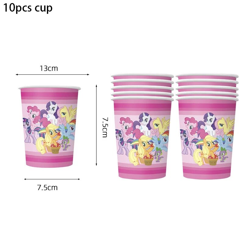 Стаканчики My Little Pony, розовые, 10шт