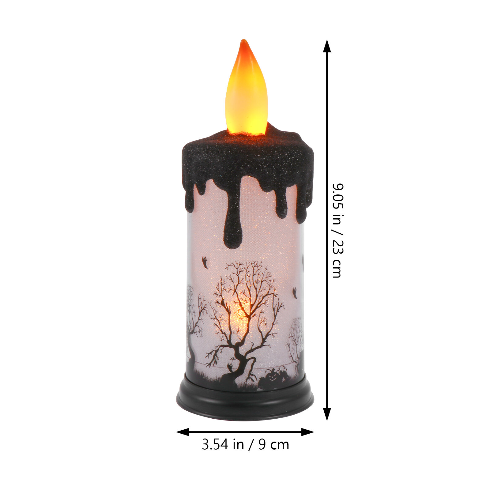Светодиодная Подсветка В Forme Свечи Для Halloween 1 Шт Черный 9x9x23cm