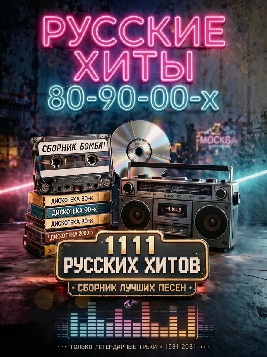 Русские Хиты 80-90-00-х сборник (Флешка MP3)
