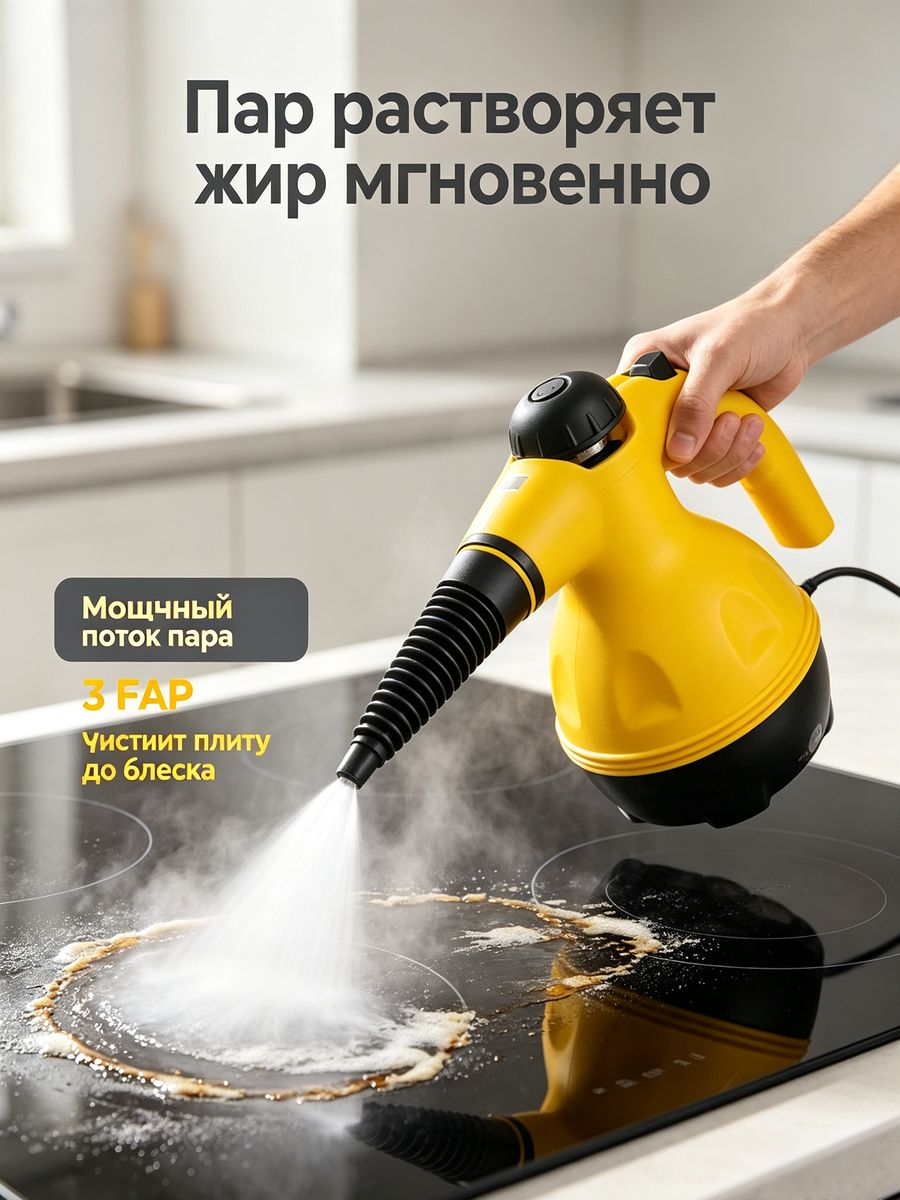 Пароочиститель JY-SA-174 1100 Вт, насадки - 6 шт