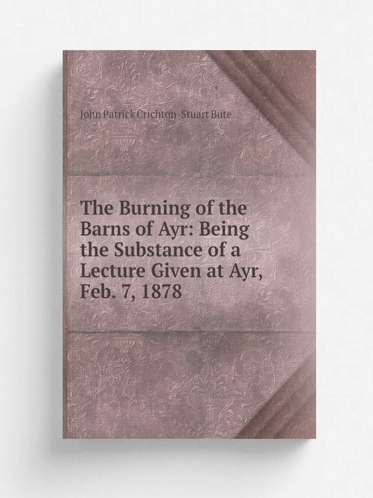The Burning of the Barns of Ayr: Being the Substance of a Lecture Given at Ayr, Feb. 7, 1878