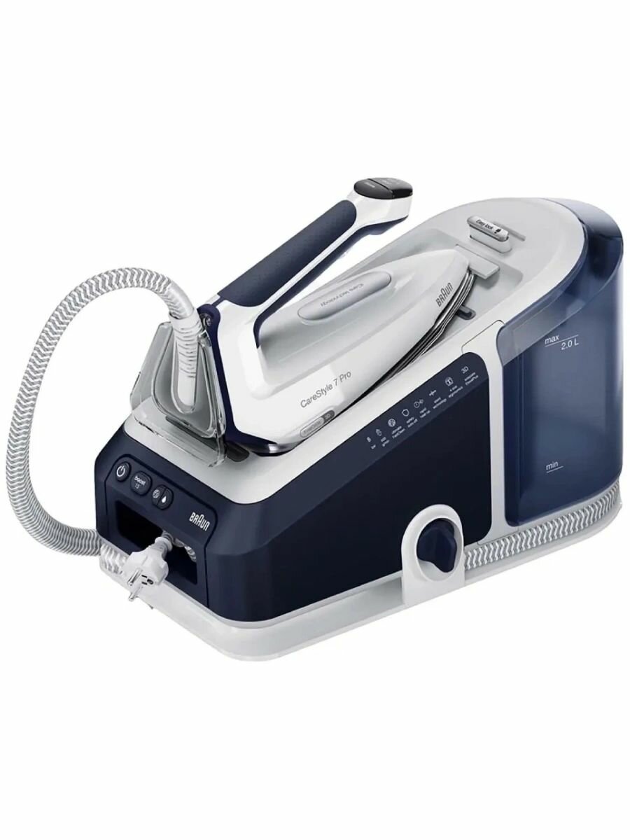 Парогенератор для одежды Braun CareStyle 7 IS7282BL синий-белый, мощность 2700Вт, давление пара 8 Бар