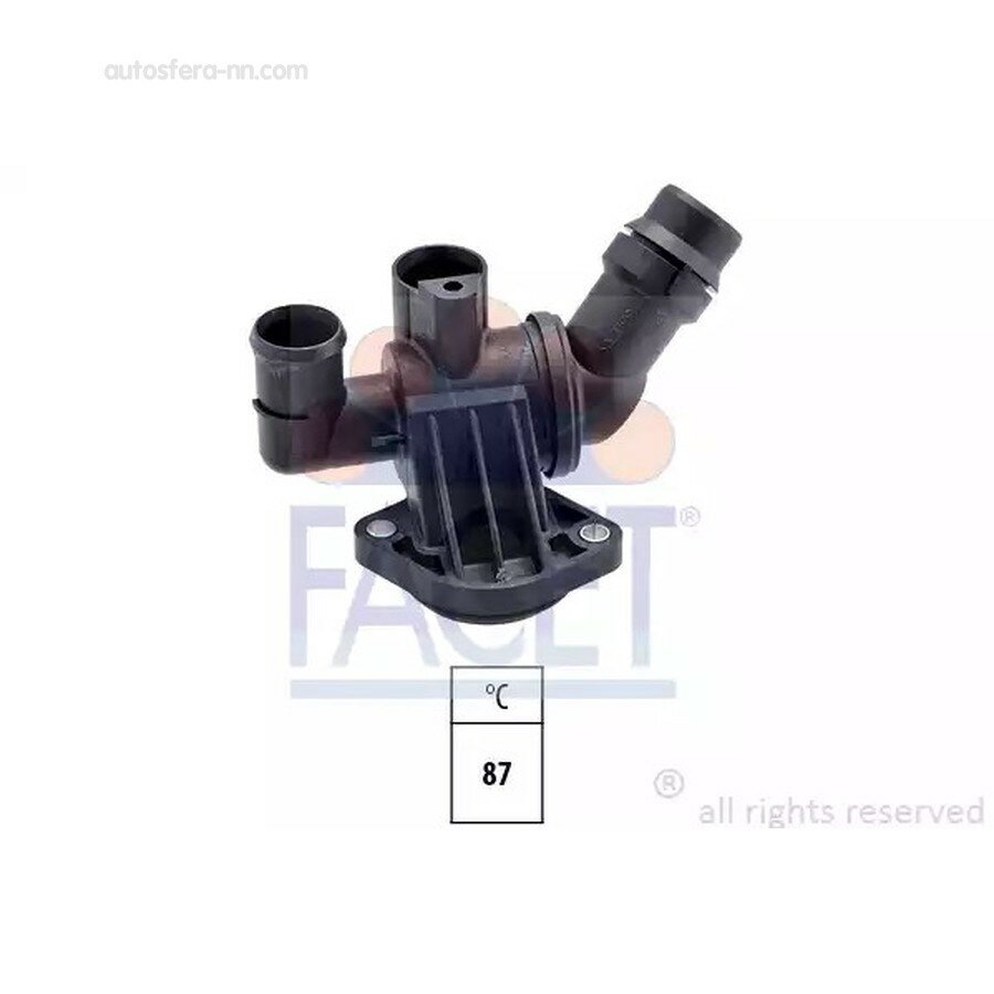 FACET 78668 Термостат (в корпусе) AUDI: A4 (8EC) 2.0 TFSI/2.0 TFSI quattro 04-, A4 Avant (8ED) 2.0 TFSI/2.0 TFSI quattro 04-, A4 кабрио (8H7, 8HE) 2.0 TFSI 16V/2.0 TFS