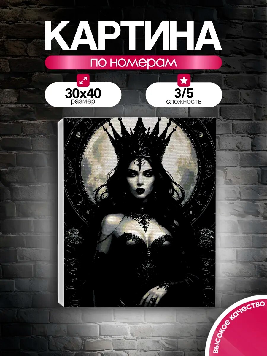 Картина по номерам 30x40 Темная королева