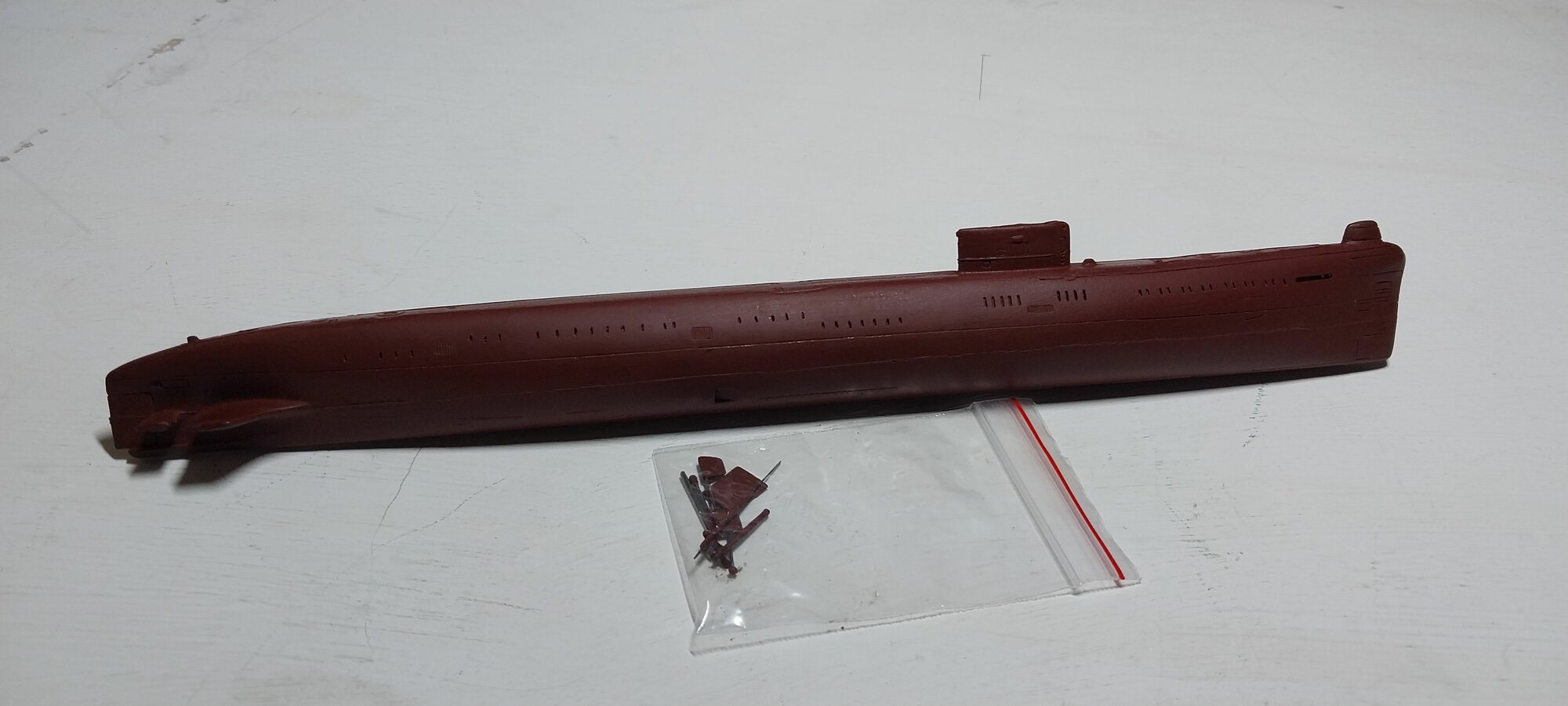 Набор для самостоятельной постройки модели АПЛ пр. 659Т (SSN Echo-I T resin kit), масштаб 1/350