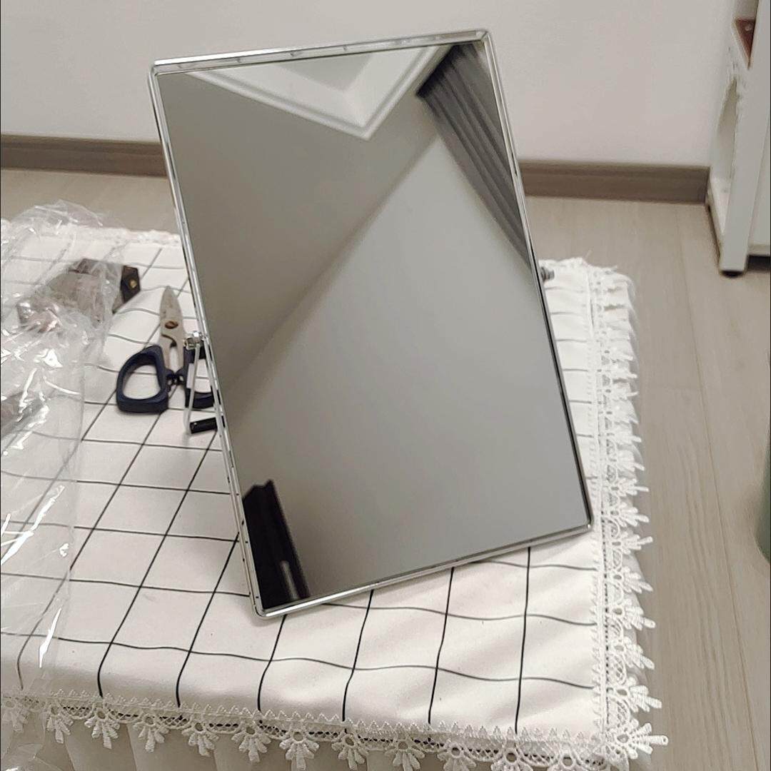 Квадратное складное зеркало для макияжа 22.5x31 см серебряное небольшое настольное зеркало для спальни и студенческой