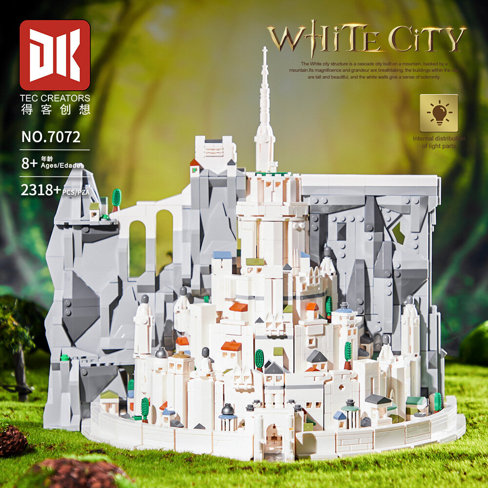 Deke DK7072 Белый город, Имперская столица, модель, самодельный конструктор, 9 деталей, игрушка, подарок для мужчин