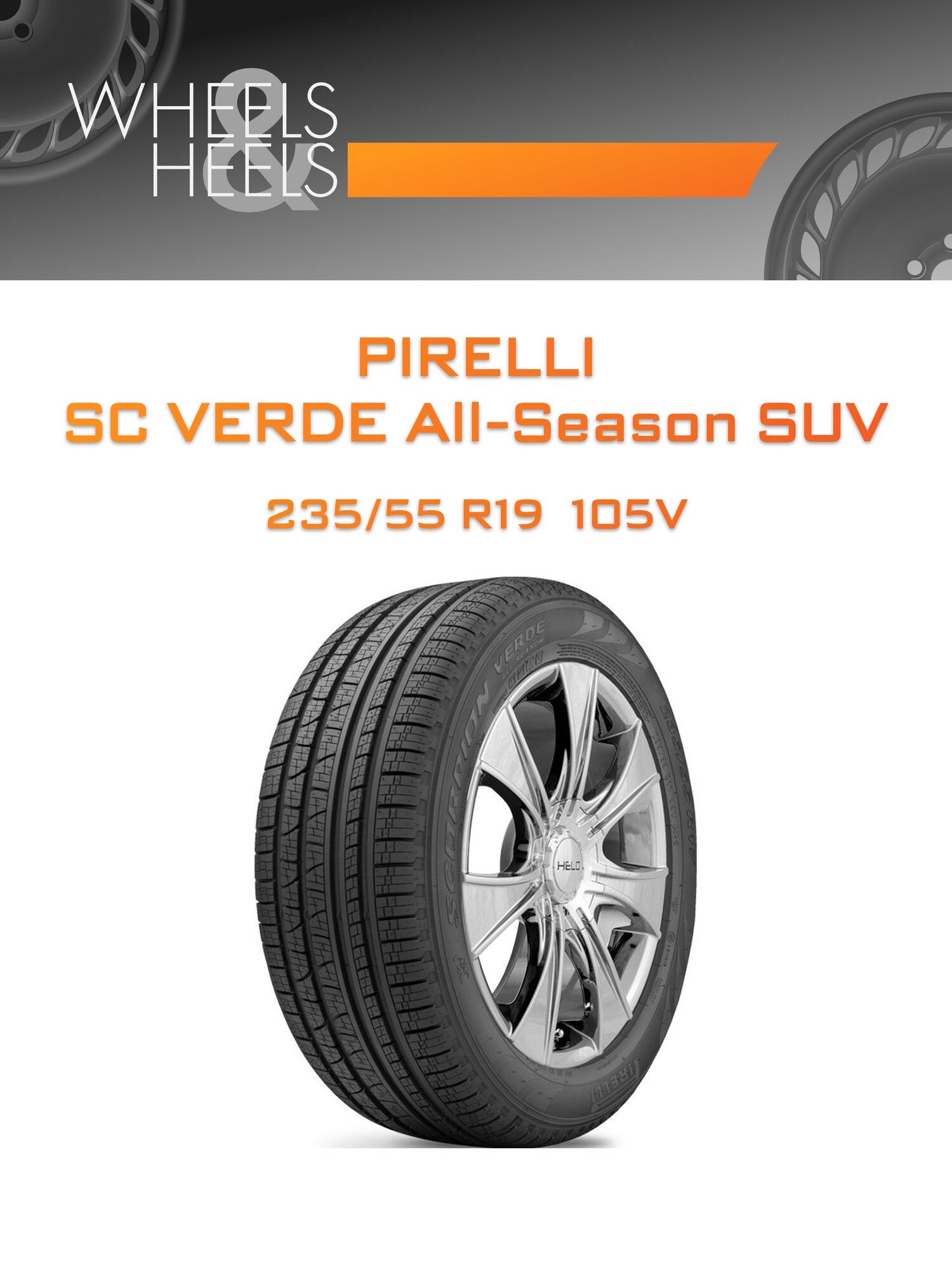 Шина автомобильная Pirelli SC VERDE All-Season SUV 235/55 R19 105V XL SUMMER, летняя, универсальная