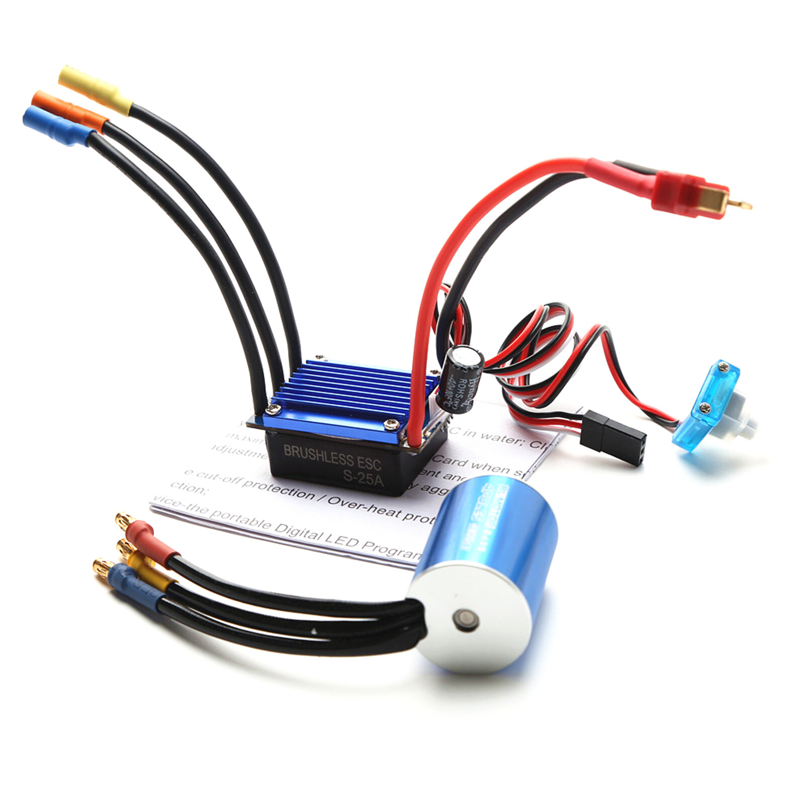Бесщеточный двигатель 2435 3300KV и замена ESC 25A для HSP Wltoys 1/16 1/18, грузовик с дистанционным управлением, автомобиль