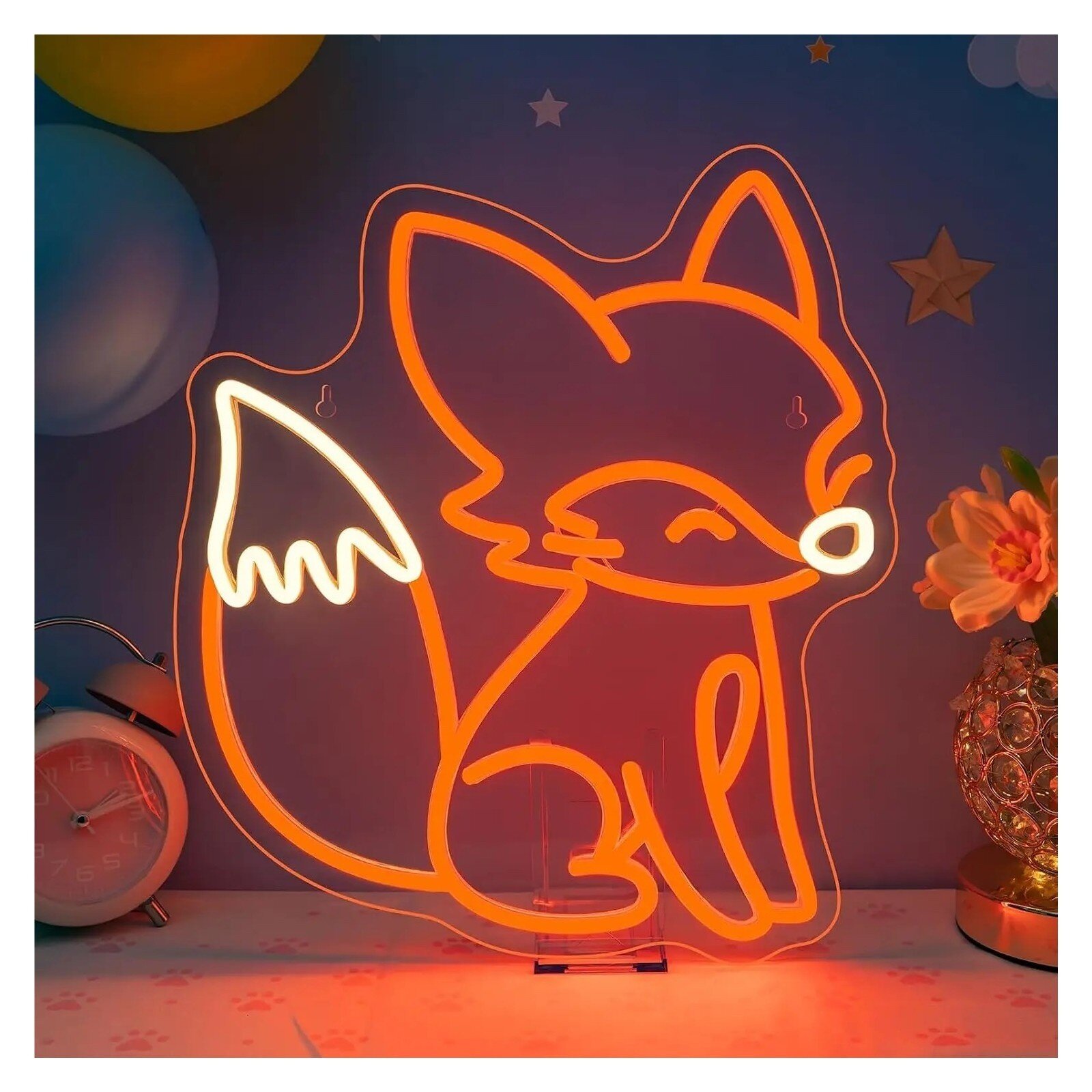 Светодиодная Неоновая Вывеска Cute Fox 36X32cm