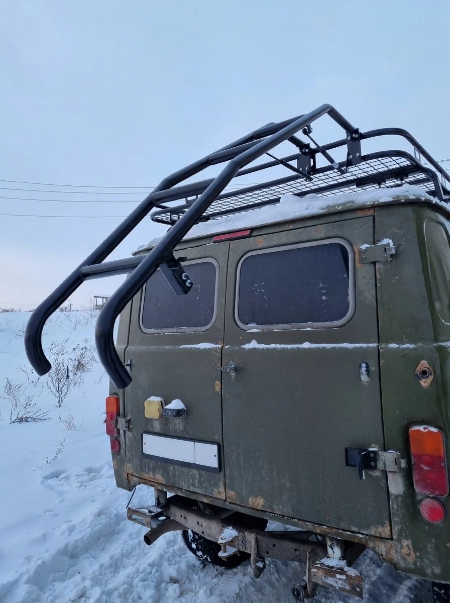 Лестница подъемная к багажнику на УАЗ 452, порошковая покраска