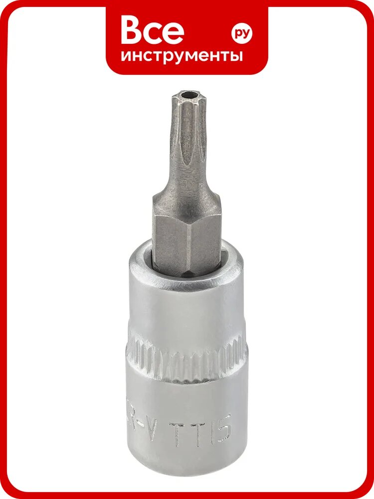 Головка-бита JCB TORX T15H c отверстием, 1/4 JCB-3273215(63870)