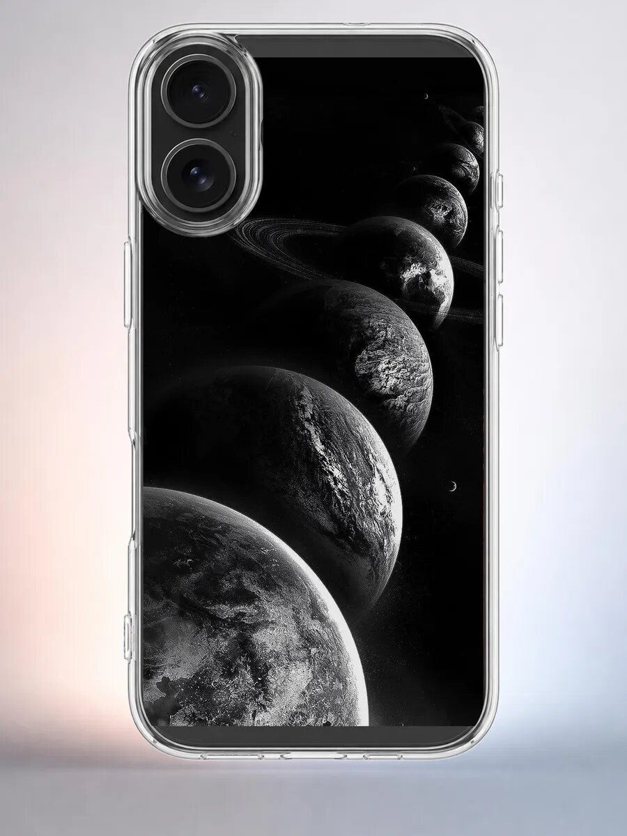 Чехол iPhone 16 планеты орбиты вторая силиконовый