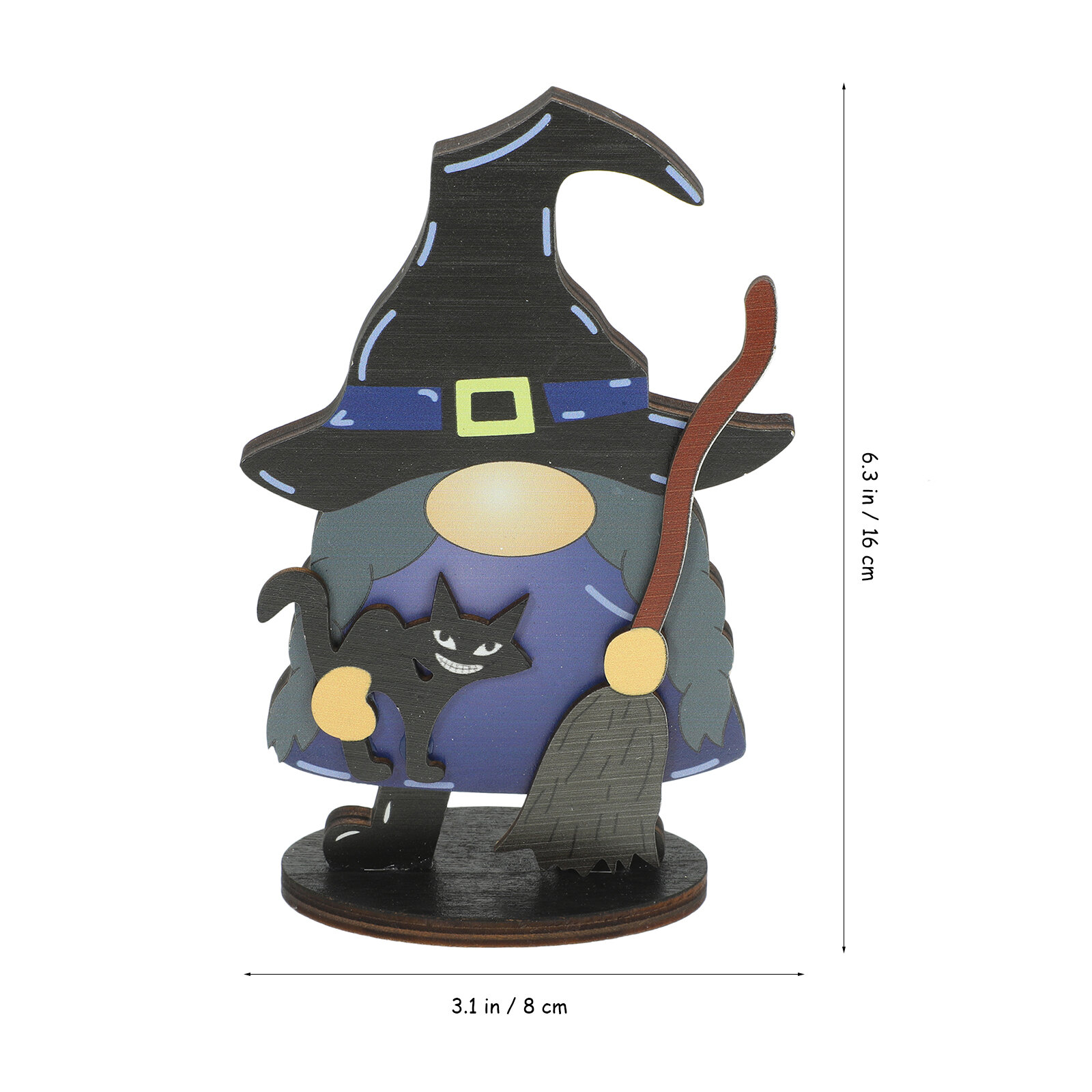 Декоративный Центральный Элемент Стола Из Дерева Для Halloween 16x8Cm