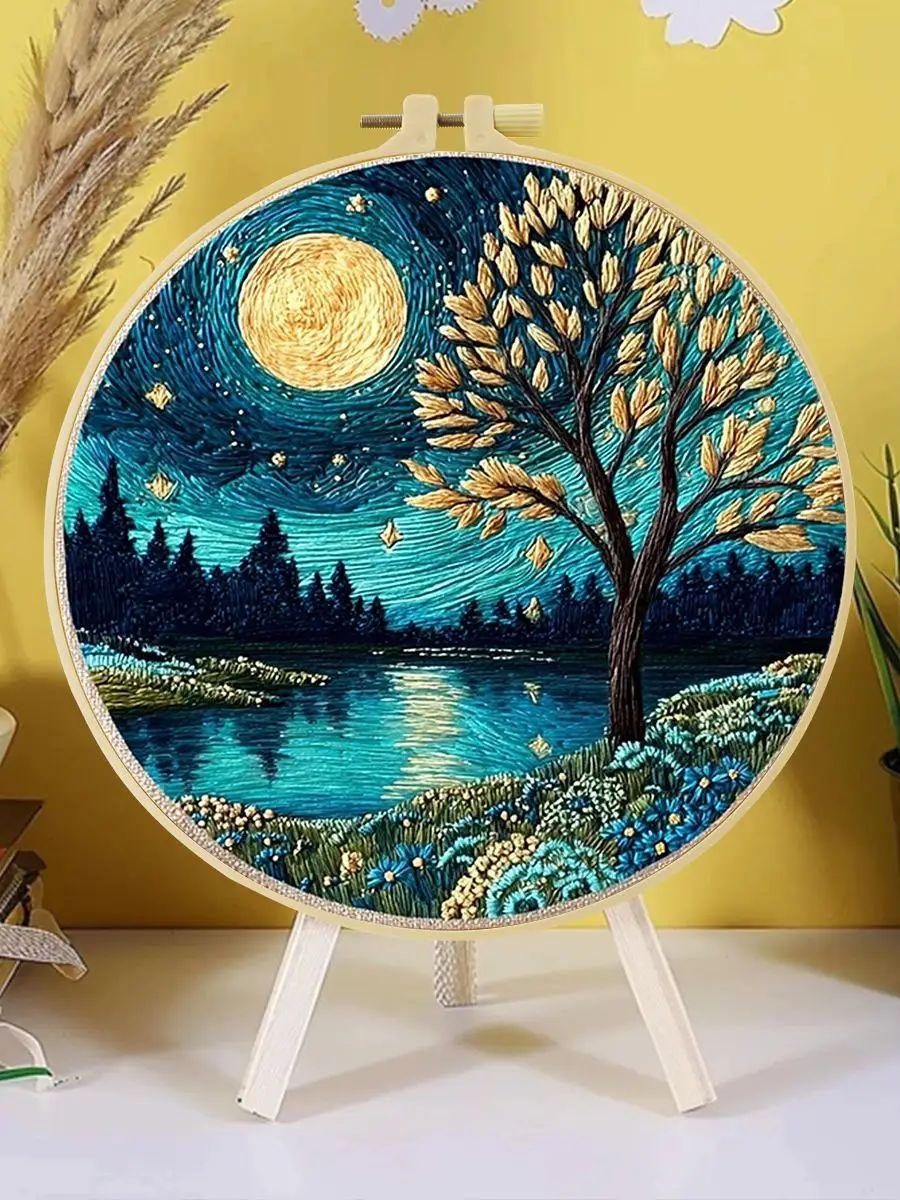 Набор для вышивания,20X20CM, подходит для начинающих, Фантастические пейзажи