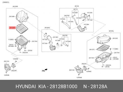 Фильтр Воздушный Org (Hyundai/Kia 28128B1000)