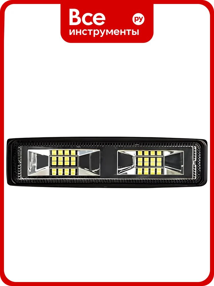 Фара светодиодная прямоугольнаяAIRLINE 16LED, направленный свет, 16Вт, 158x44x40мм, 12/24В, PLUS ALED136