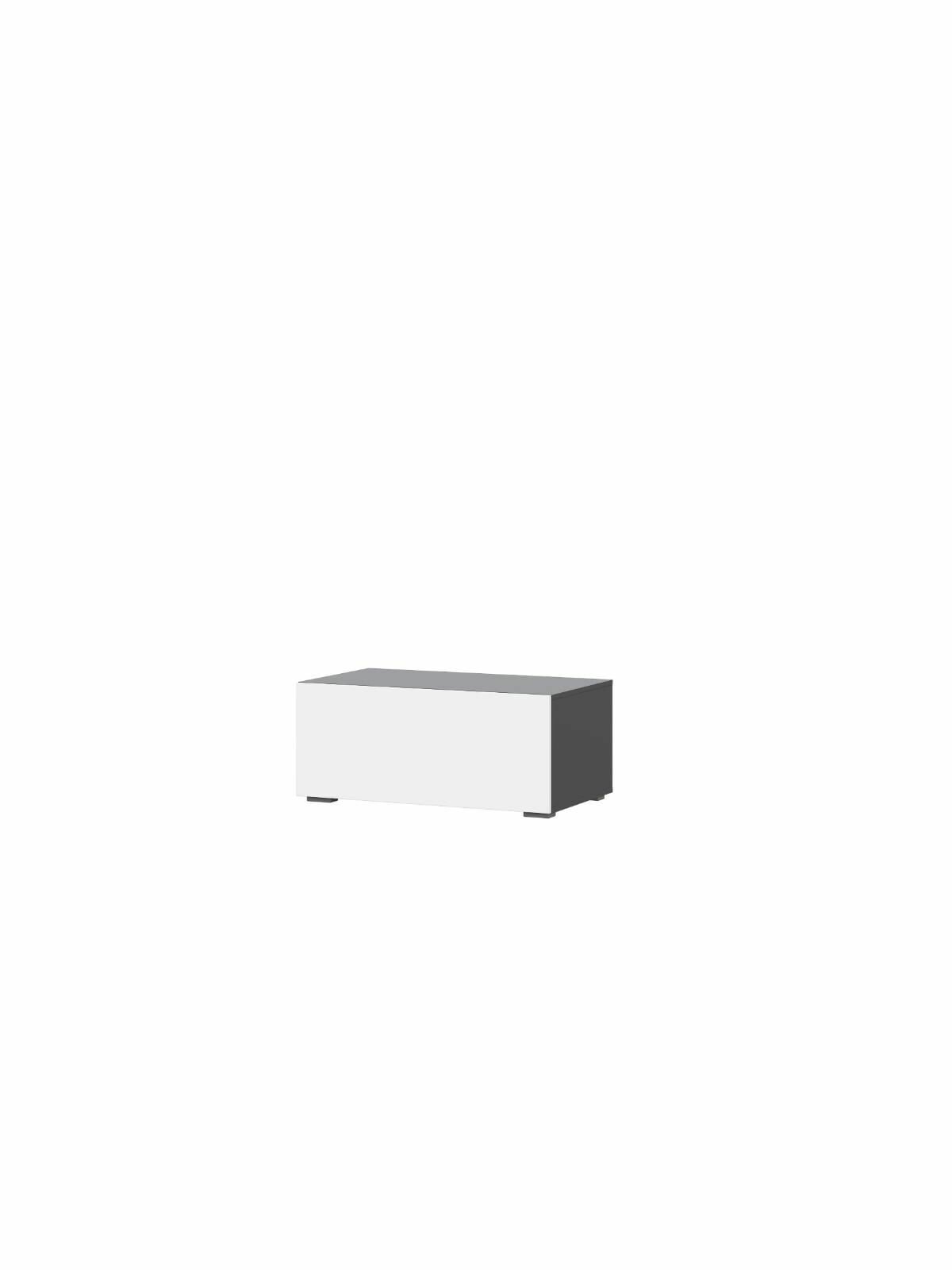 ChairCharm Модуль стенки для гостиной Айвори-3 Тумба/Графит/белый