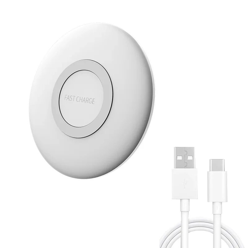 Для Samsung QI Wireless Fast Charger Pad Для Galaxy S20 S21 S22 S23 S24 S10 S9 S8 Plus Note 20 WHITE