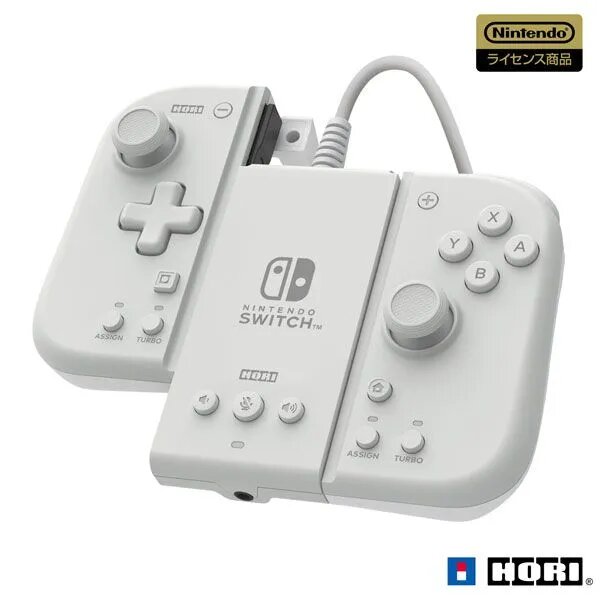 HORI Контроллер Компактный набор насадок Split Pad для Nintendo Switch (молочно-белый)