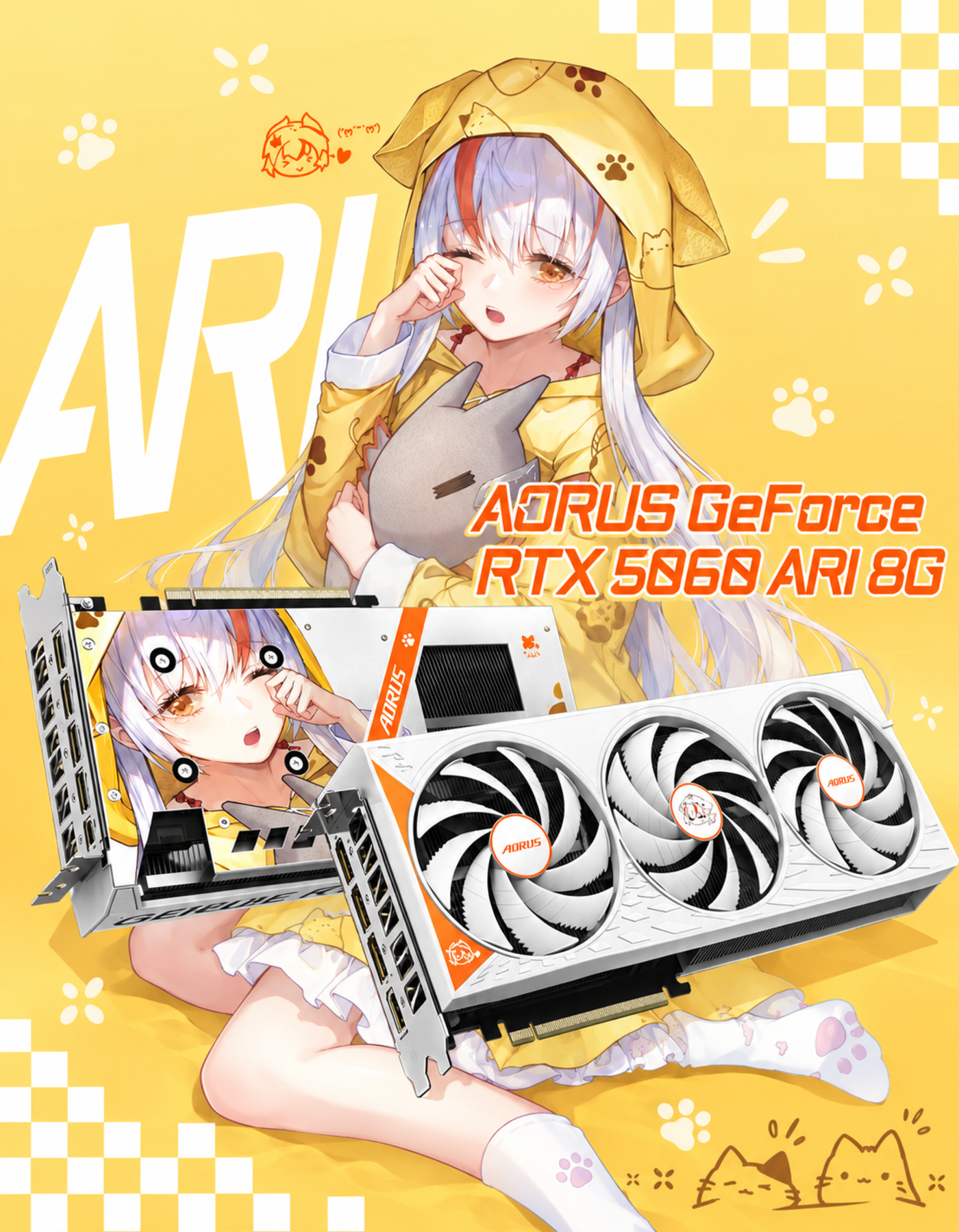 Видеокарта Gigabyte GeForce RTX 5060 8 ГБ (RTX 5060 AORUS ARI 8G), RTL